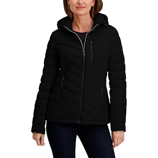 Amazon.com: Nautica Women's Short Stretch Lightweight Puffer